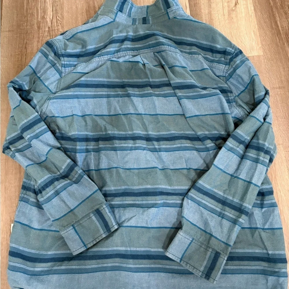 The North Face Multi-Stripe Button Down Shirt in Blue and Gray